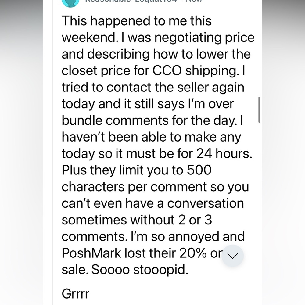 YOU HAVE REACHED YOUR MAXIMUM BUNDLE COMMENTS FOR DAY… ANYONE ELSE ANNOYED? Pics - Picture 5 of 14